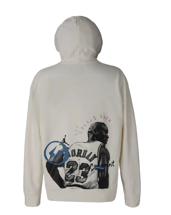 Travis Scott x Jordan x Fragment Hoodie Cream