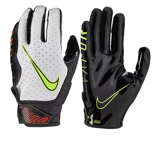 Nike Vapor Jet 6.0 Football Gloves - Volt Hyper Crimson