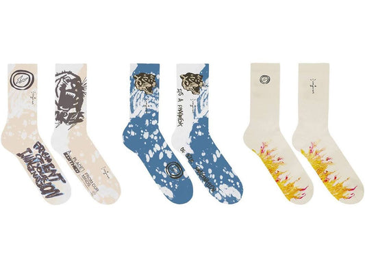 Travis Scott Cactus Jack For Fragment Socks ( 3 packs)