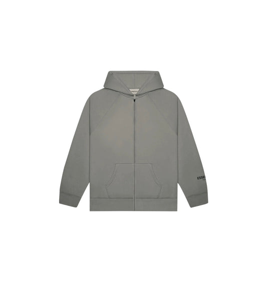 Fear of God Essentials Full Zip Up Hoodie Applique Logo