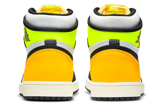 Jordan 1 Retro High White Black Volt University Gold