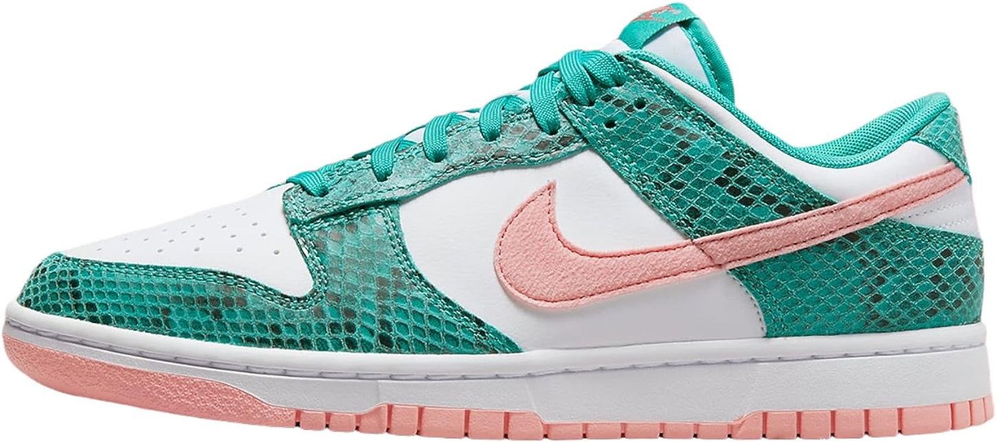 NIke Dunk Low Snakeskin Washed Teal Bleached Coral