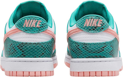 NIke Dunk Low Snakeskin Washed Teal Bleached Coral