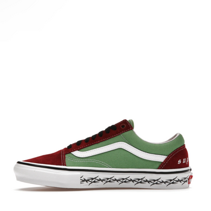 Van Skate Old Skool Supreme Tribal Barbed Wire Green