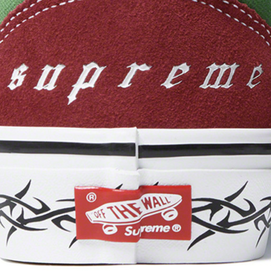 Van Skate Old Skool Supreme Tribal Barbed Wire Green